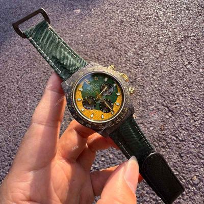 TW Factory Rolex Daytona 40*12.4mm Shanghai 4130 Movement Green and Yellow Face Watch